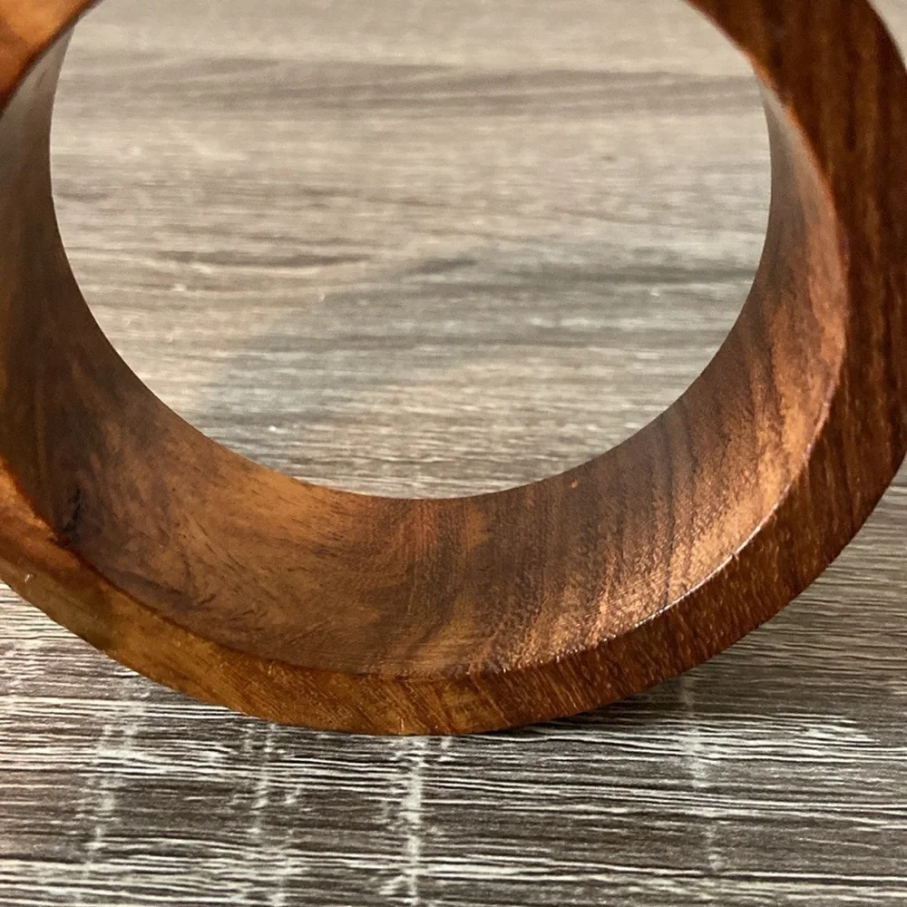 Boho wood bracelet gold wire hippie western coastal cowgirl festival resortwear